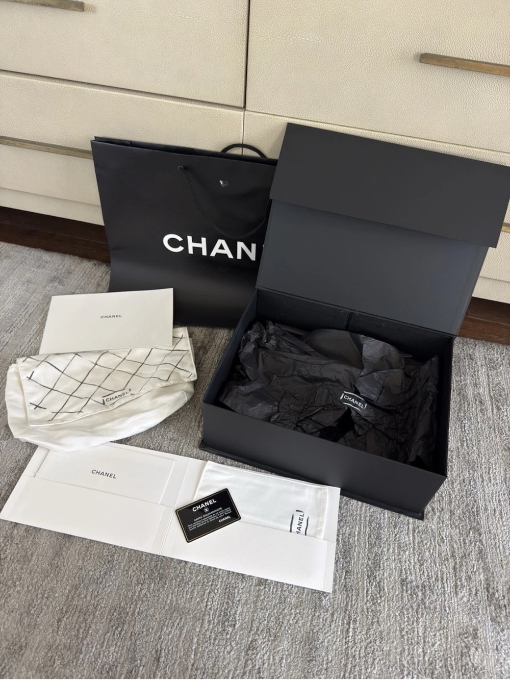 CHANEL Black & White Luxury Packaging Set